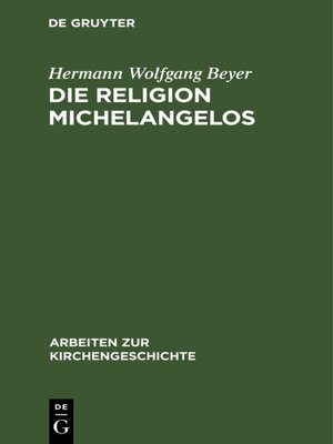 cover image of Die Religion Michelangelos
